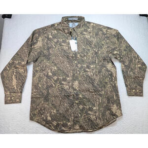 Tiger Hill Digital Camo Button Down Hunting Shirt Mens XL Performance Poplin NWT
